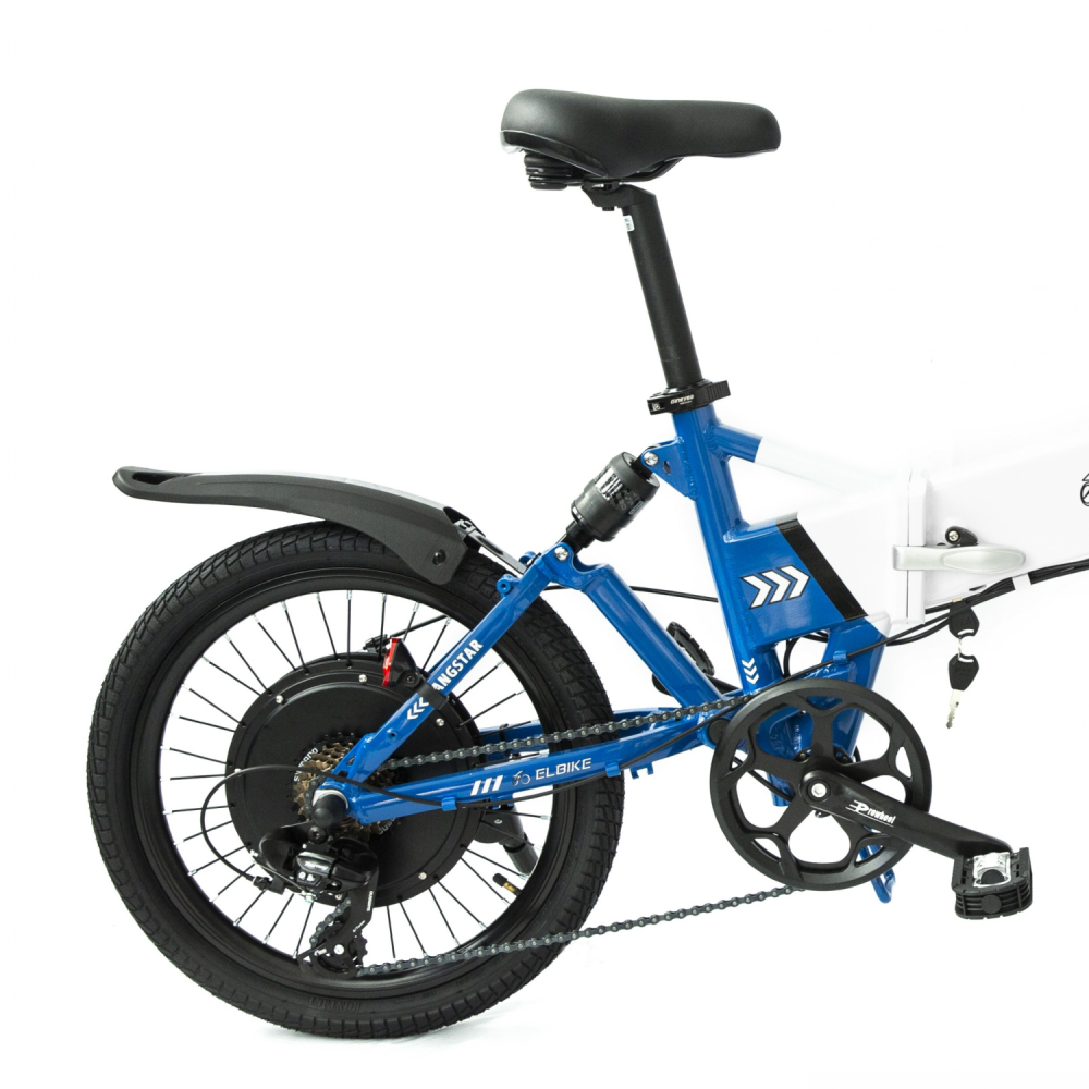 ЭЛЕКТРОВЕЛОСИПЕД ELBIKE GANGSTAR ELITE 1500W 48V в бело-синем цвете 4 ЭЛЕКТРОВЕЛОСИПЕД ELBIKE GANGSTAR ELITE 1500W 48V в бело-синем цвете 4