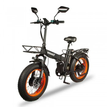 Электровелосипед Minako F10 Dual оранжевый гидравлика