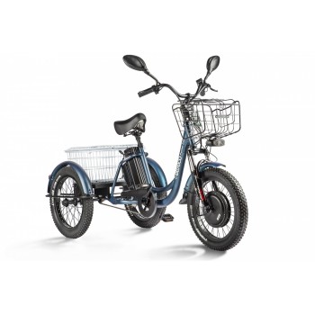 Электровелосипед электротрицикл Eltreco Porter Fat 500 Темно-синий