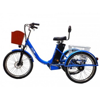 Электровелосипед GreenCamel Трайк-B (R24 500W 48V 10Ah) задний привод синий